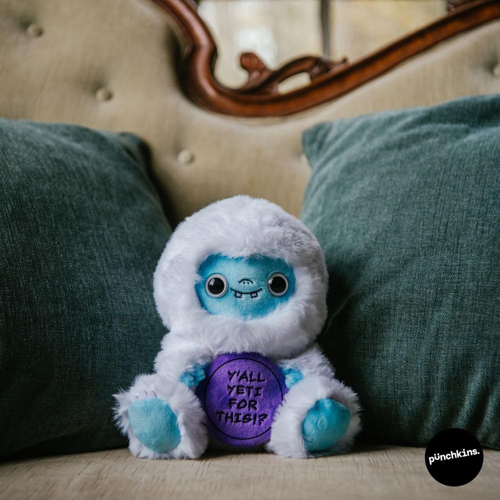 Punchkins Yeti Plushie - Ya'Ll Yeti For This!? Sassy Yeti Plush, Gift For Animal Lovers, Cute Plush Toy For Gifting