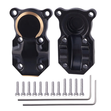 Brass Diff Cover Front Rear Axles Housing Cover Heavy Duty for Axial SCX24 Deadbolt Gladiator Bronco C10 JLU 1/24 RC Crawler Car