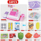 Sotodik Cash Register Pretend Play Supermarket Shop Toys with Calculator ,Working Scanner,Credit Card ,Play Food ,Money and More