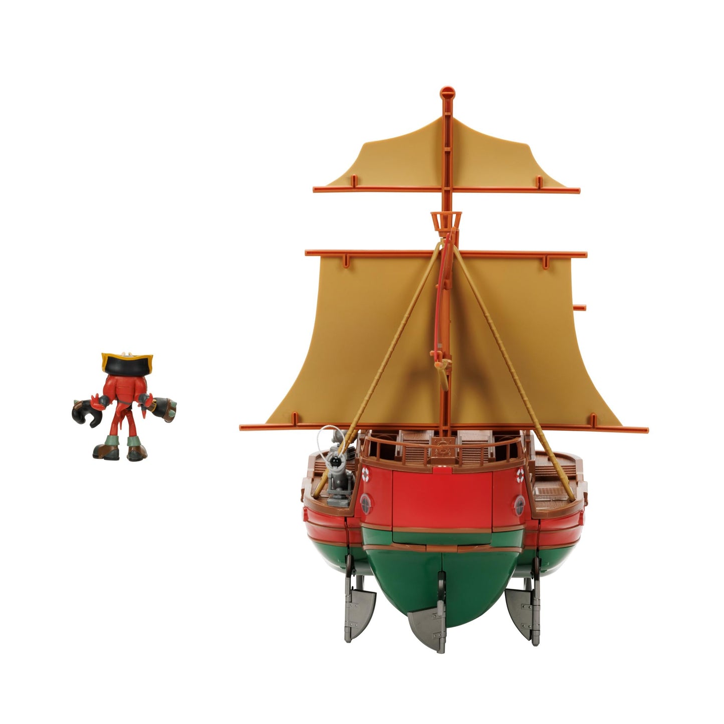 Sonic Prime 2.5" Action Figure Playset - Angel’s Pirate Ship, Plastic, 15"L x 5.25"W x 15"H, Model 419184-SOC