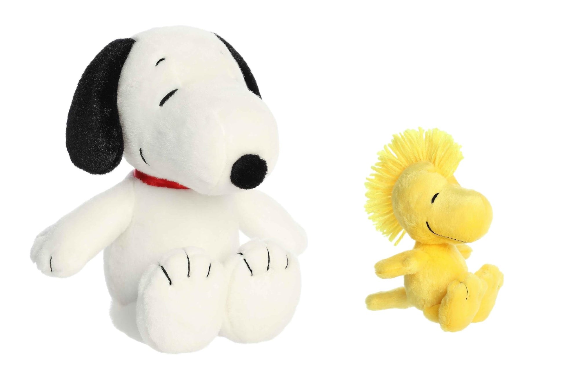 Aurora Peanuts Floppy Legs Plush Bundle, 12' Snoopy And 6.5' Woodstock
