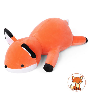 22' Weighted Stuffed Animals, 4.2Lb Cute Weighted Fox Plush Toy Throw Pillows Giant Cuddle Plushies Dolls (Fox)