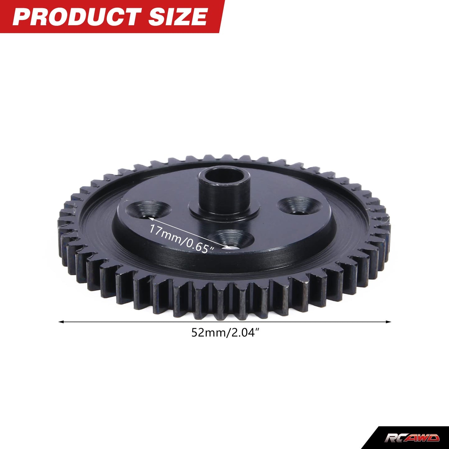 RCAWD 40CrMo Steel Spur Gear 50T Plate Diff Upgrades for ARRMA 6S, 1/7 Fireteam, Mojave 6s & Roller, 1/8 Kraton Notorious Outcas