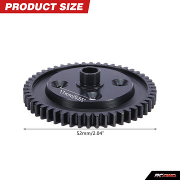 RCAWD 40CrMo Steel Spur Gear 50T Plate Diff Upgrades for ARRMA 6S, 1/7 Fireteam, Mojave 6s & Roller, 1/8 Kraton Notorious Outcas