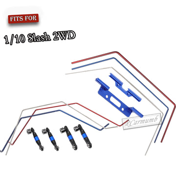 Rcarmumb Front and Rear Sway Bar Kit Upgrades Part for 1/10 Slash 2WD,Aluminum Front Rear Wide Sway Bar Kit RC Upgrades.