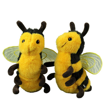 2Pcs Cute Big Soft Plush Realistic Honey Bee Stuffed Animals Toy Doll, 6'' Bumblebee Plushie Toys Best Birthday Christmas Annive