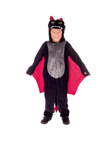 Fun Shack Kids Dragon Costume Black Red Animal Kids Halloween Costume Large