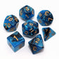 Creebuy Blue Mix Black Dice Dnd Polyhedral Dice Set For Dungeon And Dragons D&D Rpg Role Playing Games 7-Die Set
