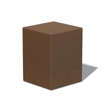 Ultimate Guard Rte Boulder 100+, Deck Case For 100 Double-Sleeved Tcg Cards, Brown, 97% Renewable, Made In Germany, Secure & Durable Storage