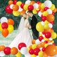 Red Yellow Orange White Balloon Garland Arch Kit, 127Pcs Orange Yellow Red White Balloons For Fire Truck Firefighter Birthday We