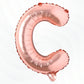 Flyloons Rose Gold C Letter Foil Balloon Alphabets Balloons Perfect for Birthday Decoration Items, Anniversary, Bachelorette, We