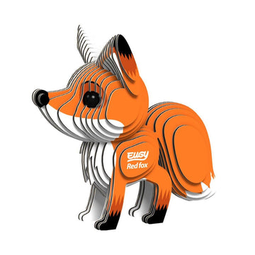 Eugy Red Fox 3D Puzzle, 30 Piece Eco-Friendly Educational Toy Puzzles For Boys, Girls & Kids Ages 6+