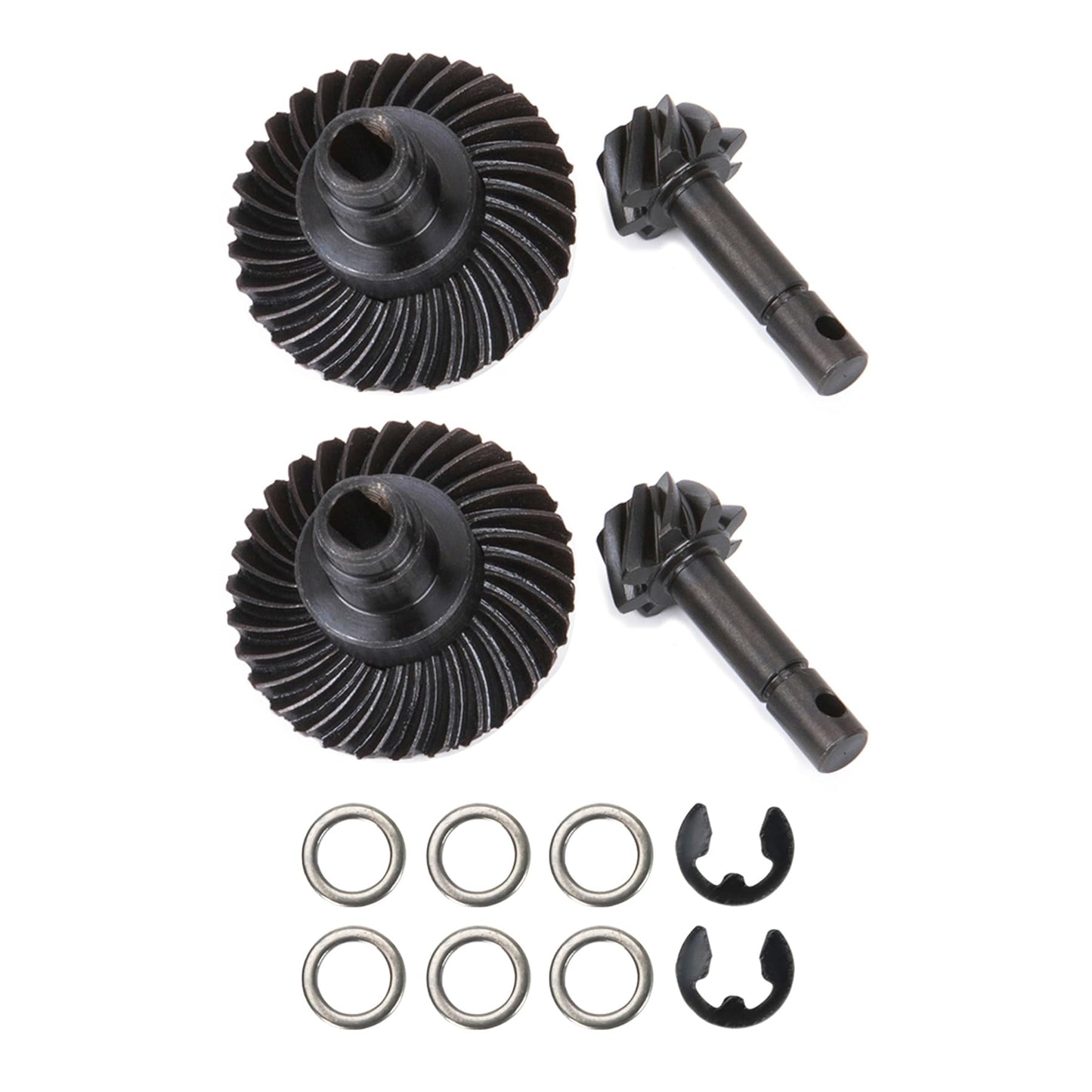 Amk 2 Sets Metal Reverse Scx10 Iii Bevel Gear, Ring Pinion Gear Set, -20% 8T-30T 1/10 Capra Underdrive Differential Axle Gears F