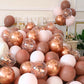 Bezente Rose Gold Confetti Latex Balloons - 60 Pack 12 Inch Helium Rose Gold Confetti Balloons For Wedding Birthday Anniversary