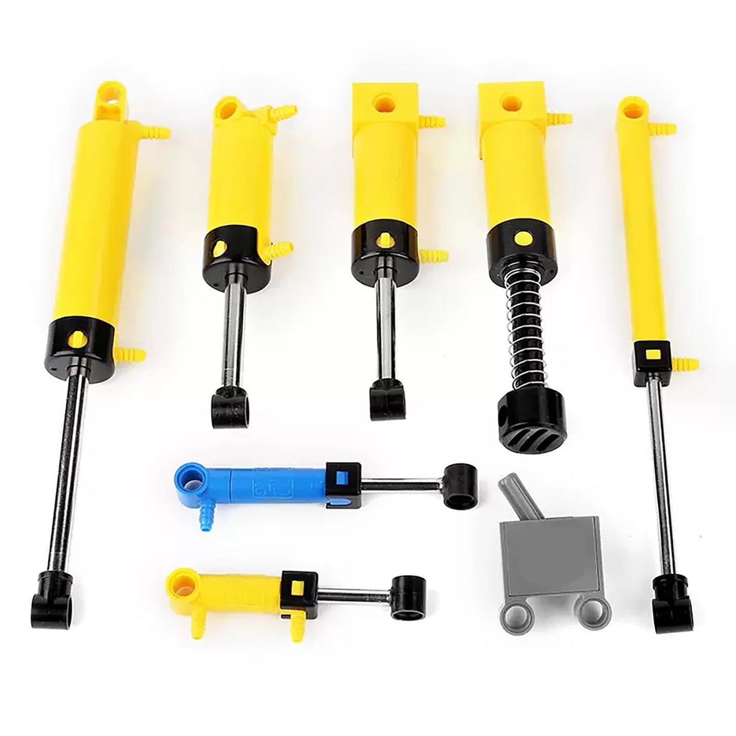 Goshfun 19Pcs 10-Kinds Moc Pneumatic Parts Bricks With Air Pump Push Rod Switch Piston Air Pipe, Building Blocks Toy Set, Random