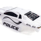 SummitLink Custom Body Police White Style Compatible for e-Revo Mini 1/16 Scale RC Car or Truck (Truck not Included) ERMN-PW-01