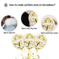 Black Gold Silver Party Balloons, 50Pcs 12 Inch Metallic Thicker Latex Confetti Balloons With Ribbon For Wedding Birthday Baby Shower Decorations (Blackgoldsilver50Pcs)