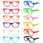 Sunovelties 12 Pack Kids No Lens Ultralight Square Costume Frame Glasses Neon Color Party Favors For Boys Girls Daily Outfit Acc