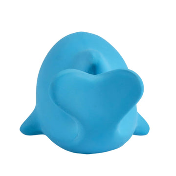 Tikiri Toys Ocean Buddies Dolphin Natural Rubber Rattle (Blue)