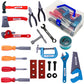 KEJIH 21 Pieces Kids Toy Tool Set and Power Play Tools, Construction Toys Working Tools Educational Pretend Role Play Set with a