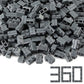 Feleph 360 Pieces 1X2 Masonry Profile Bricks Building Blocks For Wall Parts And Pieces Diverse Bulk Toy Set Compatible With Major Brands (Dark Gray)