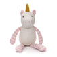 FLUFFYFUN 100% Organic Cotton Baby Stuffed Animal  Pink Unicorn Plush for Newborn 7.1