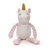 FLUFFYFUN 100% Organic Cotton Baby Stuffed Animal  Pink Unicorn Plush for Newborn 7.1