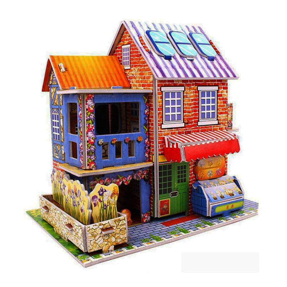 Sweet House (LX 350) 4 Sheets Attractive Show Piece | Kids Return Gift Item (Multi Print) Set of 1 Puzzel