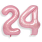 Suwen Pink 40 Inch 1-Piece Number Balloon 0-9, Mylar Birthday Party Decorations For Women, Jumbo Foil Anniversary Party Supplies