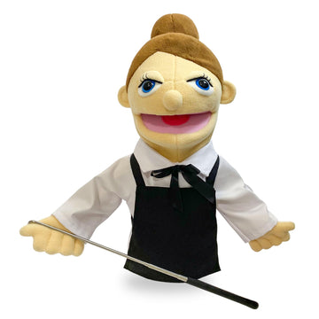 Okegztoa 16'' Entriloquist Puppet, Hand Puppet for Kids and Adults, Plush Waiter With Removable Mouth, Ages 4-8, Scalable Contro