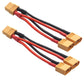 Share Goo 2Pcs 14Awg Xt60 Parallel Battery Connector 2-Male To 1-Female Xt-60 Cable Dual Extension Y Splitter Harness Adapter Fo