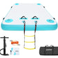 VOFiTNY Inflatable Floating Dock Air Platform Multi-Person Swim Water Mat with Rope Ladder, None-Slip Surface for Lake Beach (5f