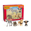 Schleich Wild Life Africa Starter Set - 4-Piece Wildlife Animal Set For Ages 3+, Featuring, Zebra, Elephant Calf, Lion, Chimpanz