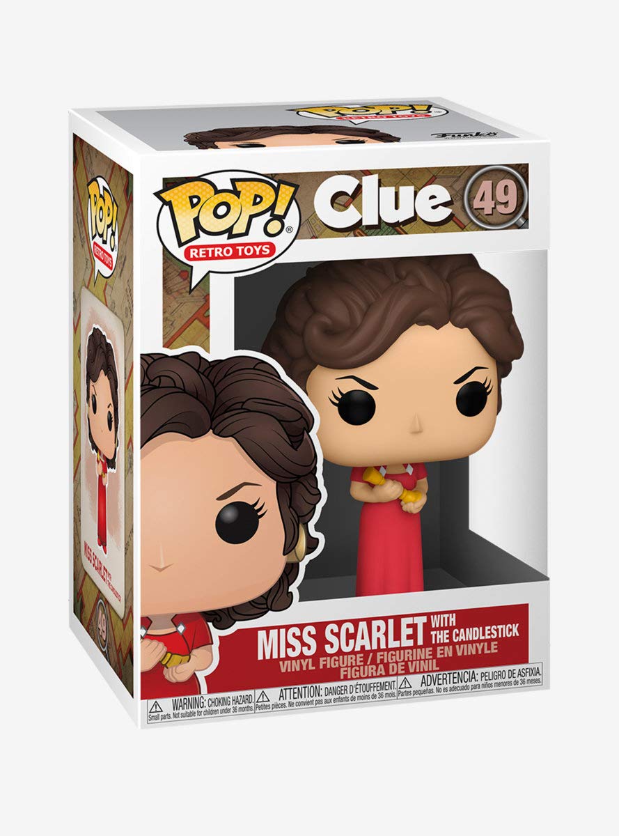 Funko Pop! Retro Toys: Clue - Miss Scarlet With Candlestick