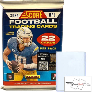 2024 Panini Score Football Nfl Jumbo Blaster Value Pack With 22 Trading Cards + Toploader! Streetcards!