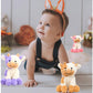 Yukouqian Cow Stuffed Animal Cute Cow Plush Doll Toy 9 Inch For Girls Boys Christmas (Siting Cow Yellow)