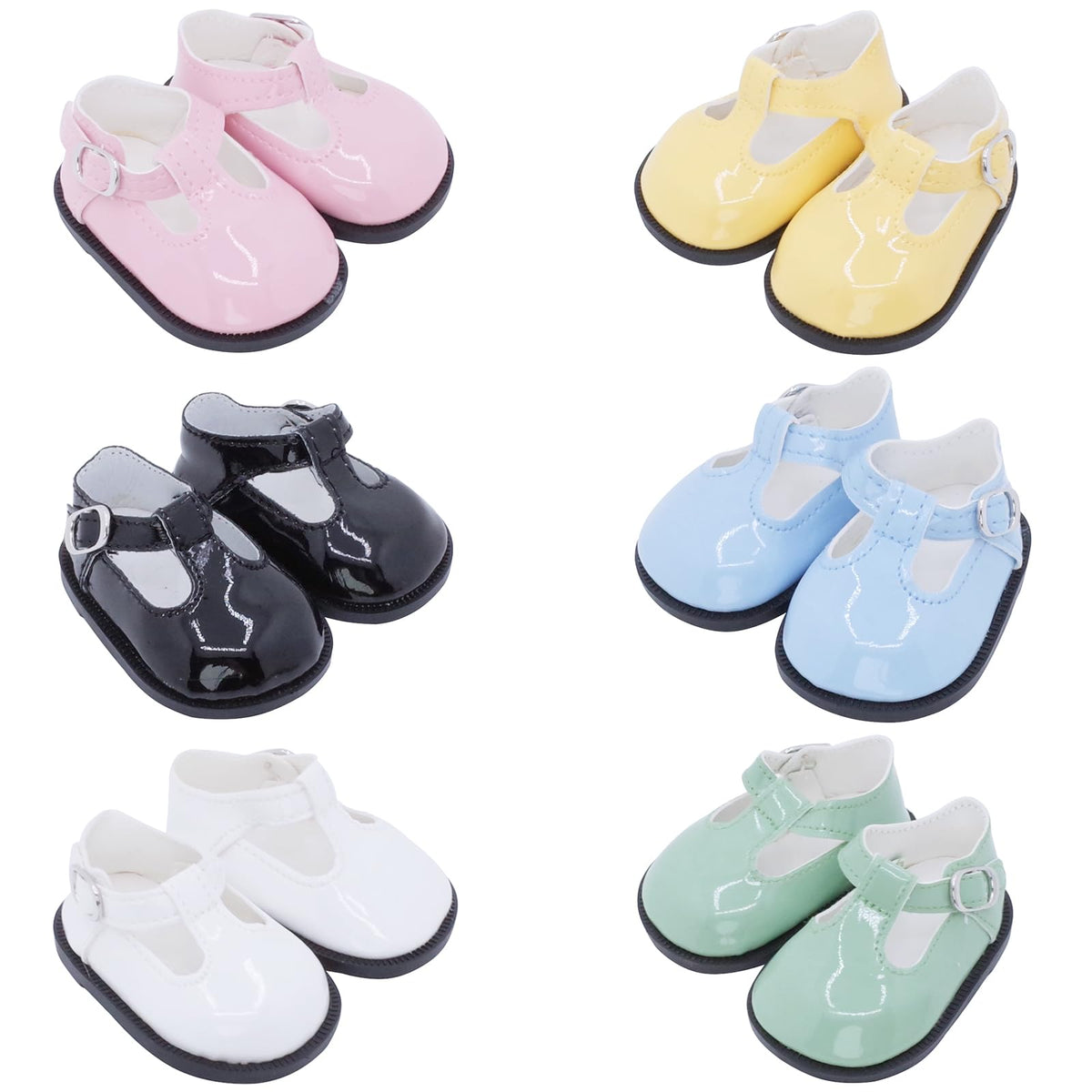 Etistta 6 Pairs of Mary Jane 18 inch Doll Shoes for 18 inch Doll Shoes American Dolls Accessories