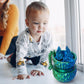 AUMEILLER 3D Printed Dragon,Articulated Winged Dragon,Fidget Dragon Eggs, Executive Desk Toys for Kids(Blue&Green)