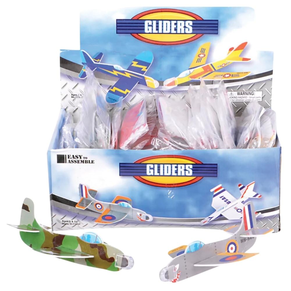 Rhode Island Novelty 72-Pack Foam Glider Assortment - 4 Inch Assorted Colors - Model GDAST72