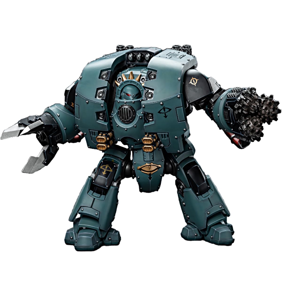 JOYTOY 1/18 Action Figure Mecha Warhammer 40k Sons of Horus Leviathan Dreadnought with Siege Drills 11.25inch Collectible Figuri