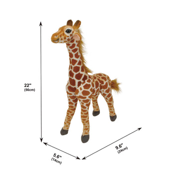 Linzy Toys Jared The Giraffe, 22 (56 cm) Standing High, Real Life Stuffed Animals Plush Giraffe, Peluche Jirafa, Adorable Soft