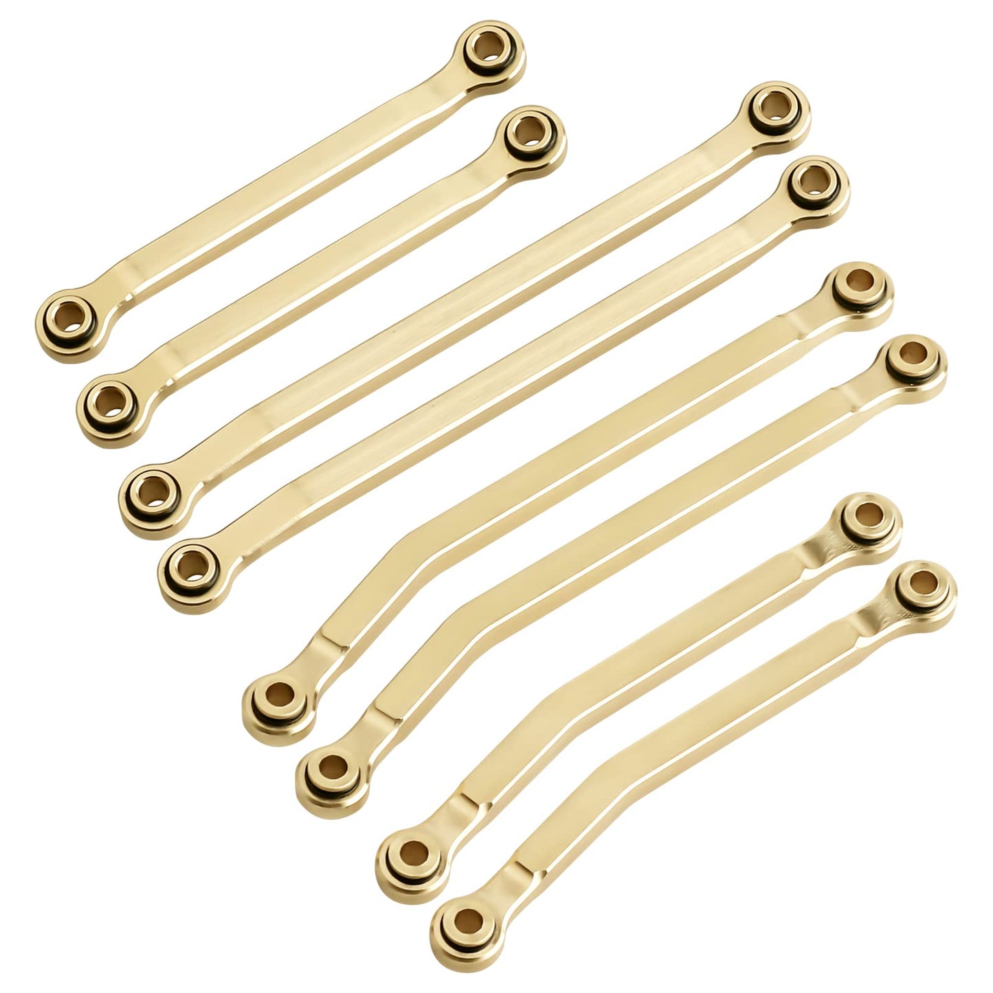 CrazyHobby Brass Steering Links and High Clearance Suspension Chassis Links Set for 1/18 Traxxas Crawler TRX4M Bronco Defender 4