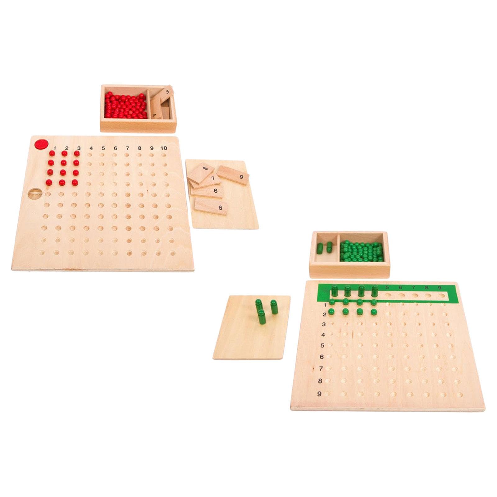 Merishopp Wooden Math Manipulatives Homeschool Bead Boxed For Girls Boys Kids Children Multiplication| Baby Learning Toy | Infan