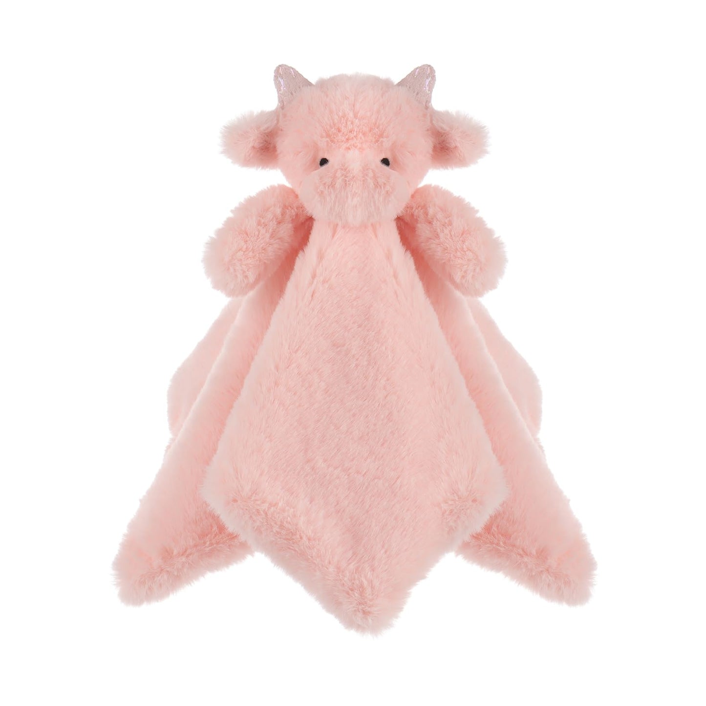 Apricot Lamb Soft Lovey Security Blanket for Babies, 13.8" Pink Dragon, Polyester, Ideal for Infants and Toddlers