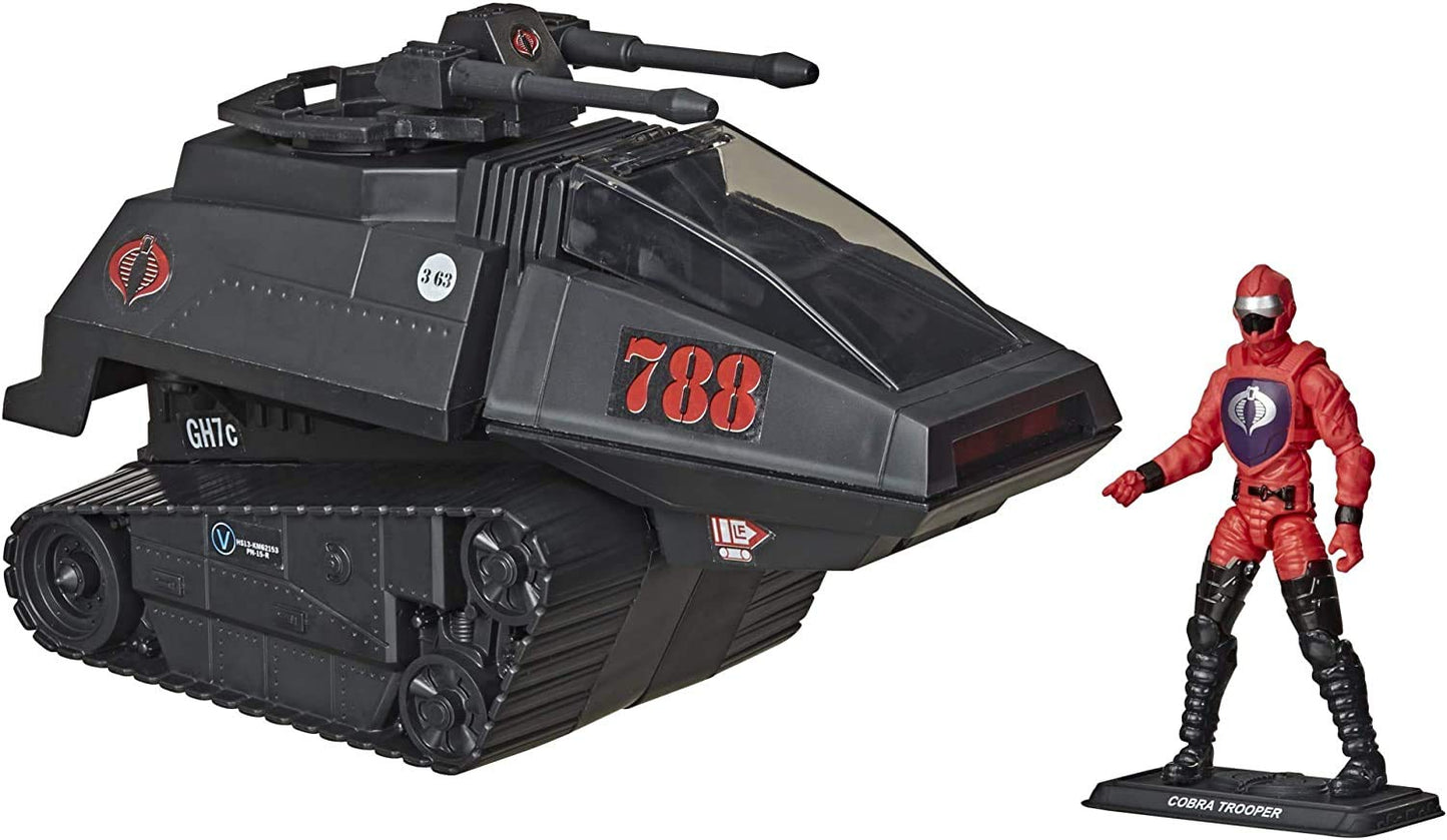 Hasbro G.I. Joe Retro Cobra H.I.S.S. Tank Vehicle with 3.75" Driver, Small, Plastic, Model F0127
