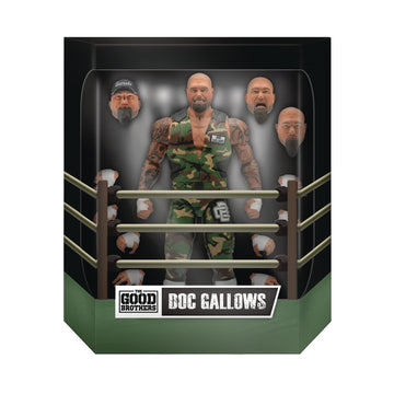 Super7 Wrestling Ultimates: The Good Brothers: Doc Gallows Action Figure, Multicolor