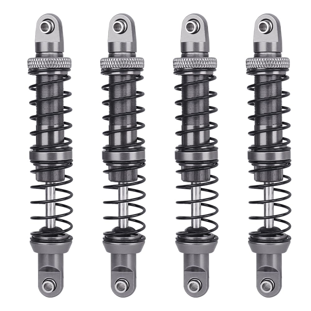Pothyes RC Threaded Shock Absorber Oil Adjustable Damper Set with Springs for 1/10 RCTruck Crawler Axial SCX10 I II III Capra TR