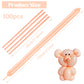 260 Long Balloons 100 Pack Pastel Orange Twisting Animal Balloons Thickening Latex Modeling Long Magic Balloons For Animal Model