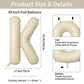Biapian 40 Inch Letter K Balloons, Giant Cream K Foil Balloon, Big Single Alphabet A-Z Balloons, Beige Large Aluminum K Balloons