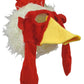 Jacobson Hat Company Chicken Rooster Plush Mask Hat, Red, Size Large